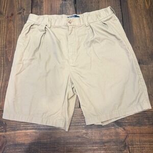 Polo‎ Ralph Lauren Tyler Shorts Mens 36 Khaki Pleated Cotton Golf, vintage y2k